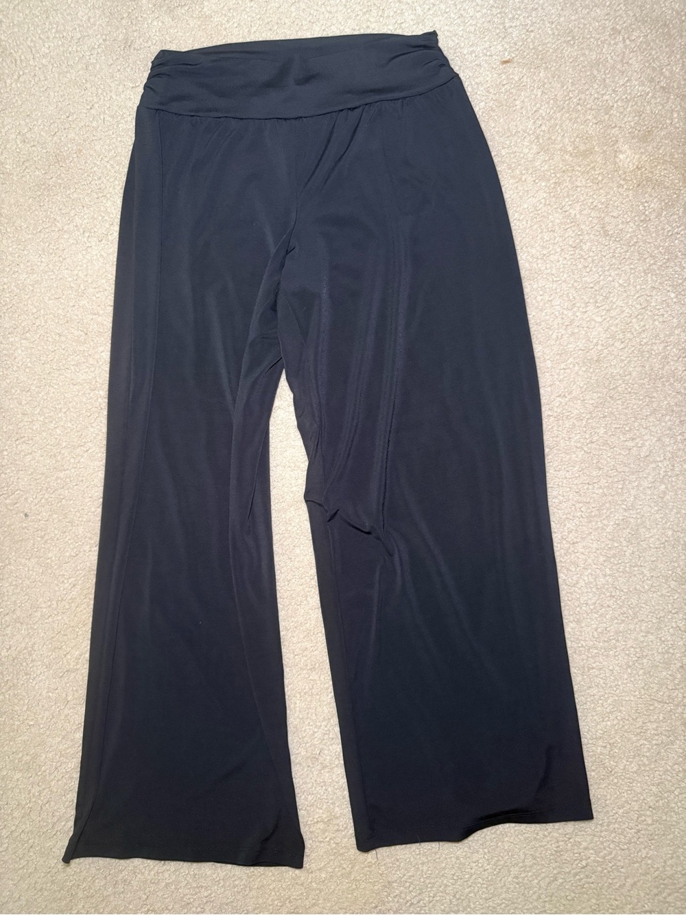Apt. 9 Black Wide-Leg Fold-Over Waist Pants